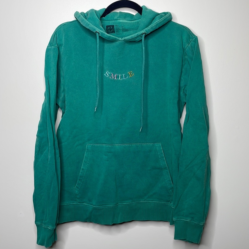 Sea green women’s sweatshirt SMILE hoodie
